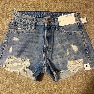Distressed Denim Jean Shorts